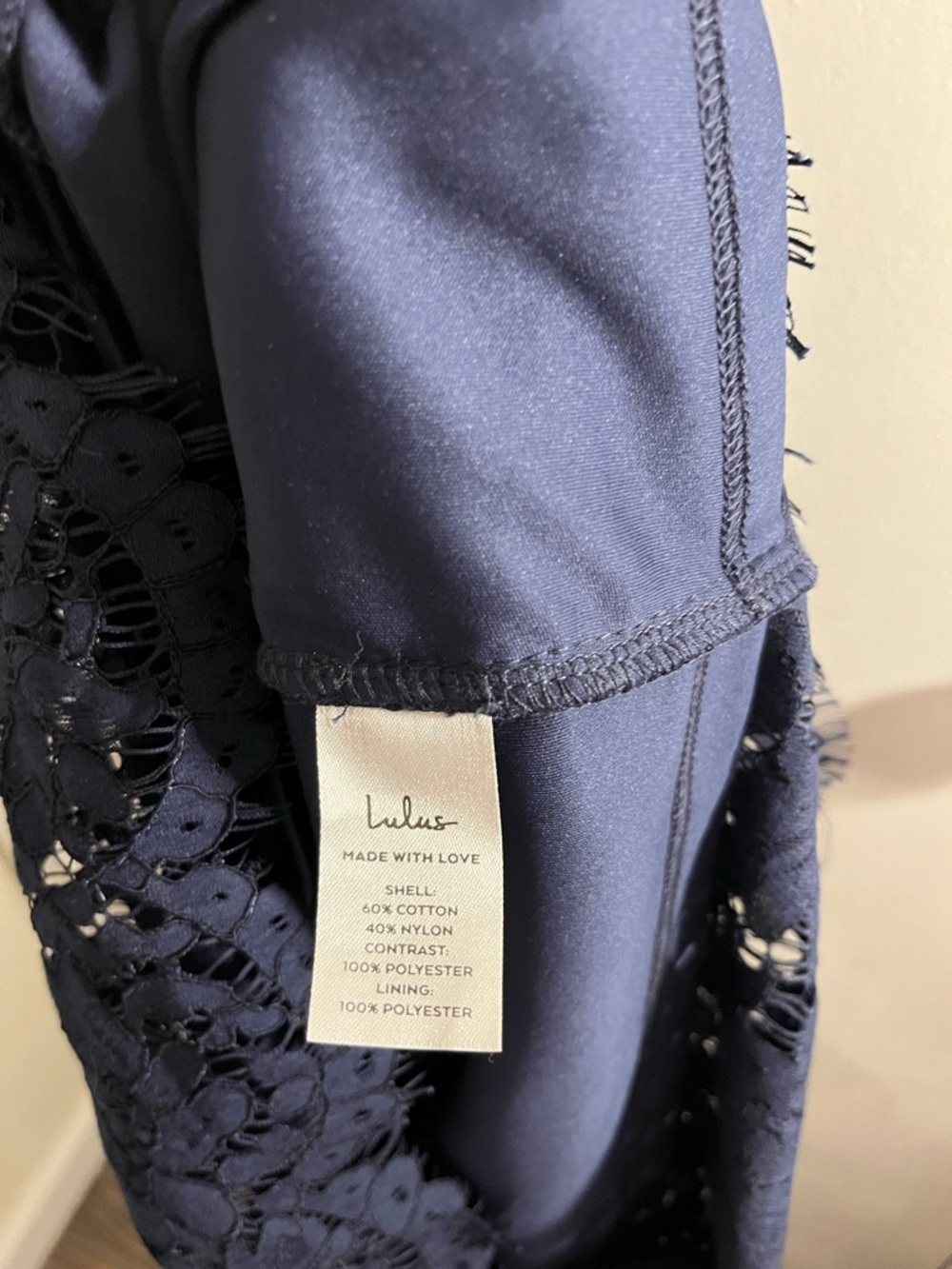 Lulu's Flirting with Desire Navy Blue Lace Bodycon Dress NWT - Picture 5 of 13